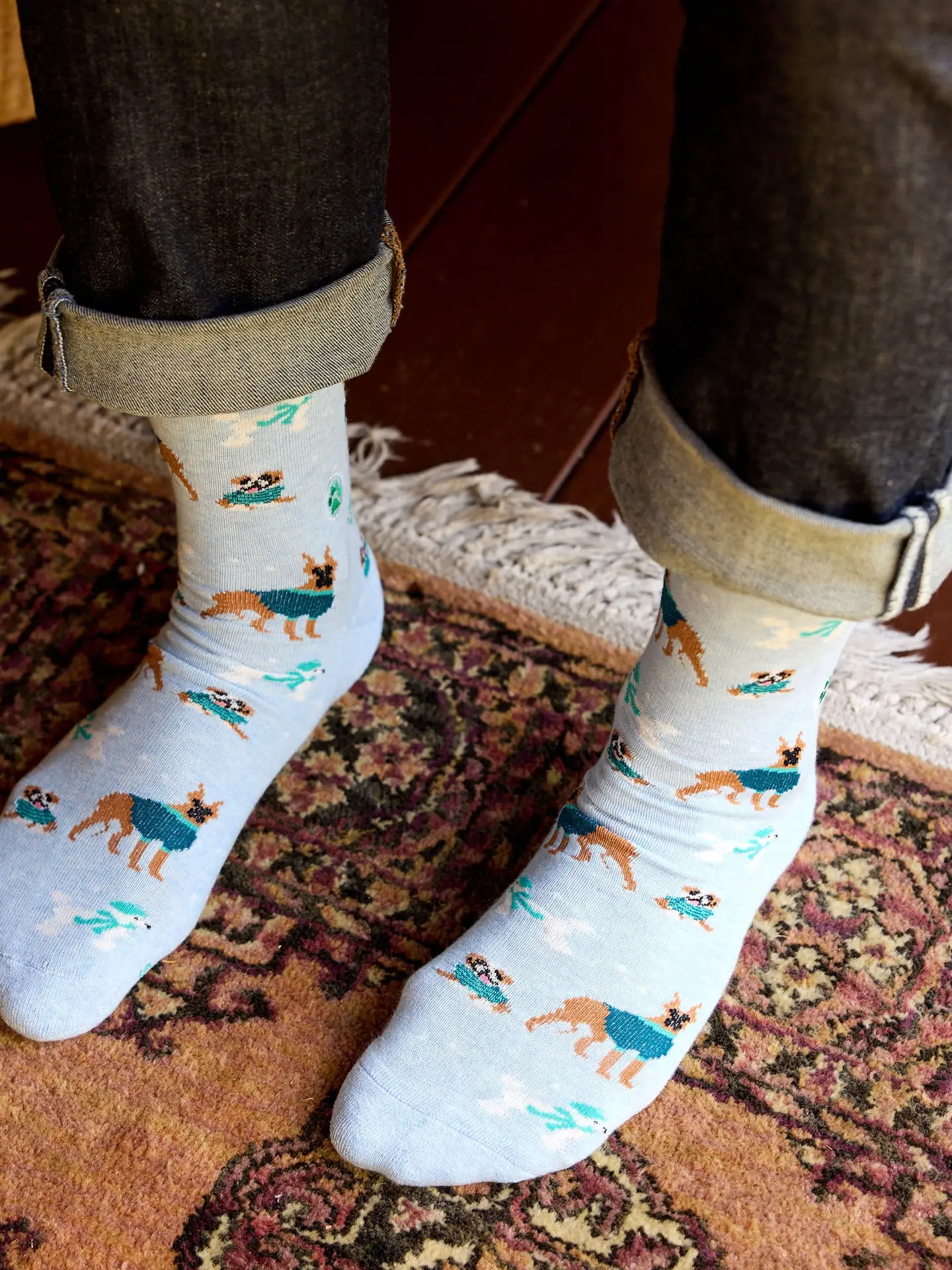 Socks That Save Dogs Blue Sweaters