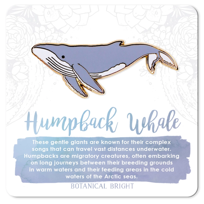 Humpback Whale Enamel Pin