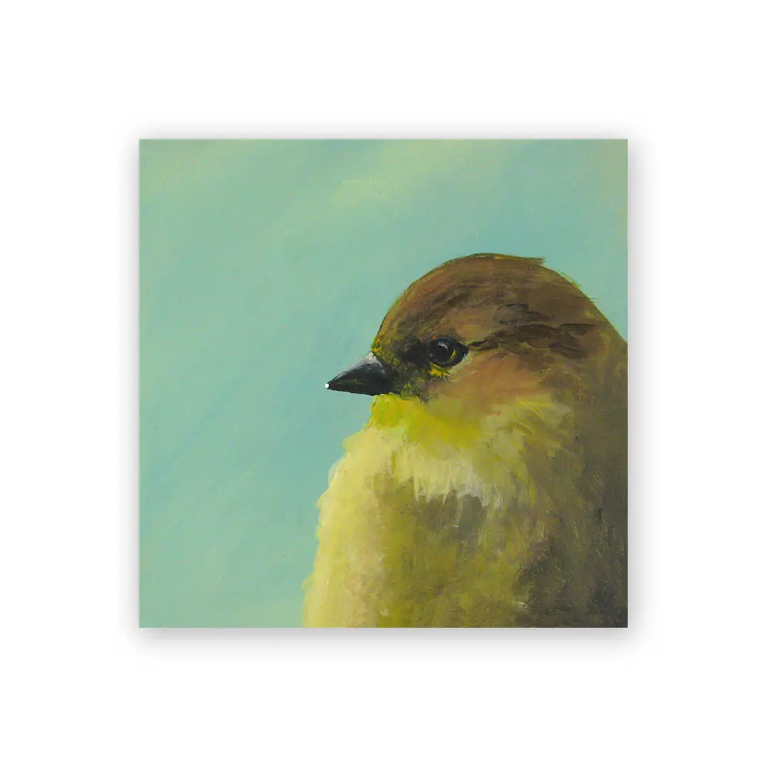 Fictional Yellow Bird Wood Wall Art