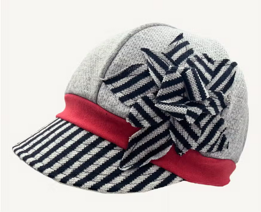 Weekender Jersey Hat-Stripe/Red : Grey