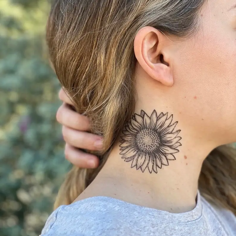 Sunflower Temporary Tattoo