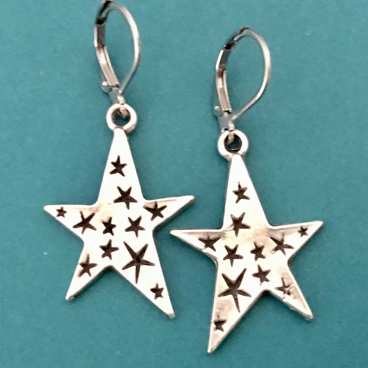 Silver Star Earrings