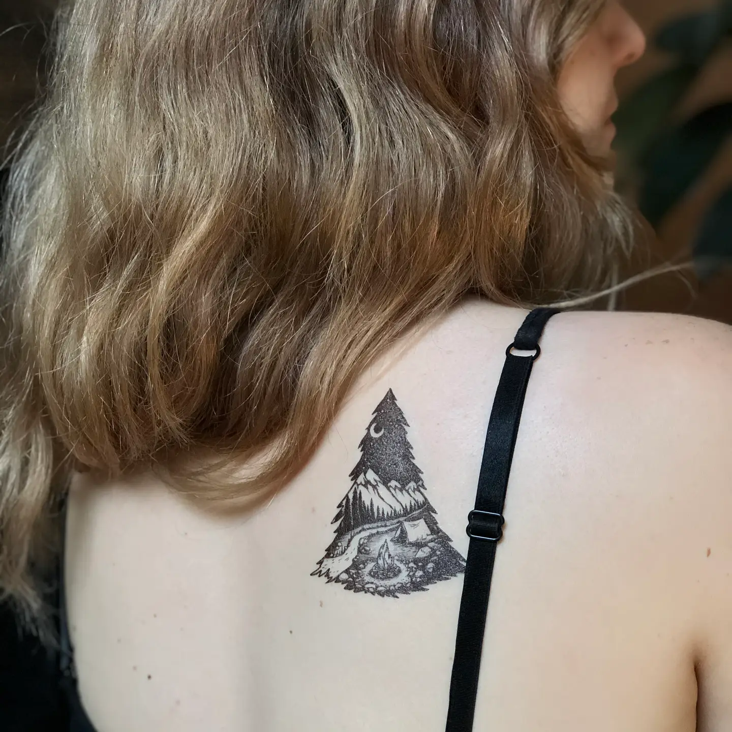 Mountain Camping Temp Tattoo