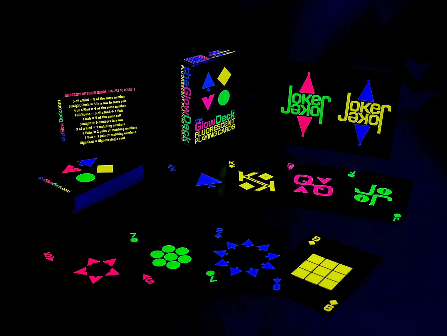 Glow Deck Fluorescent Cards