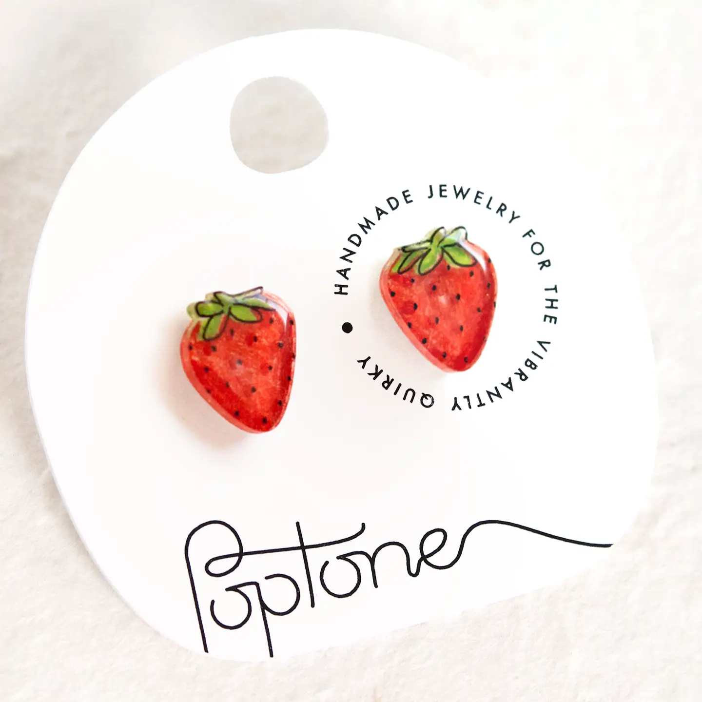 Strawberry Fruit Stud Earrings