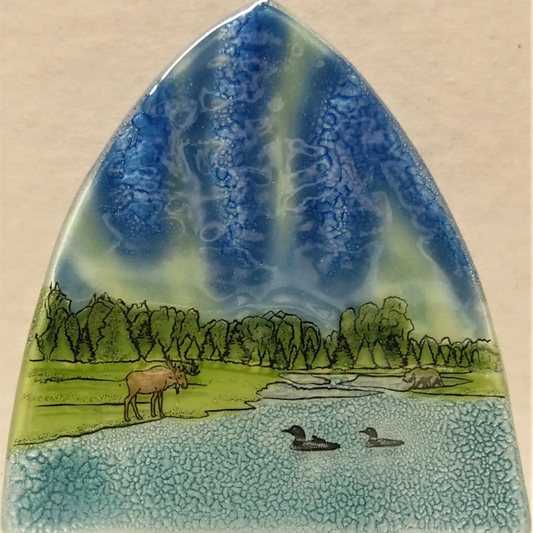 Glass Lake Scene Night Light