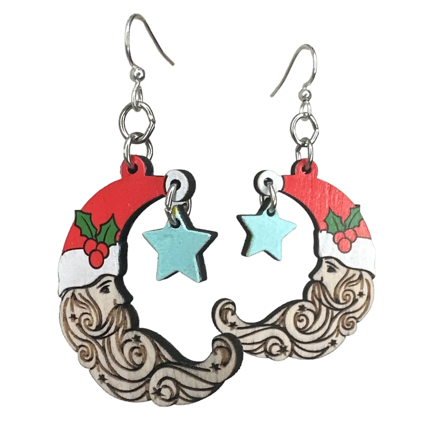 Santa Moon Earrings