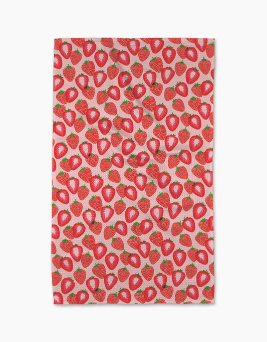 Geometry Tea Towel: So Many Strawberries