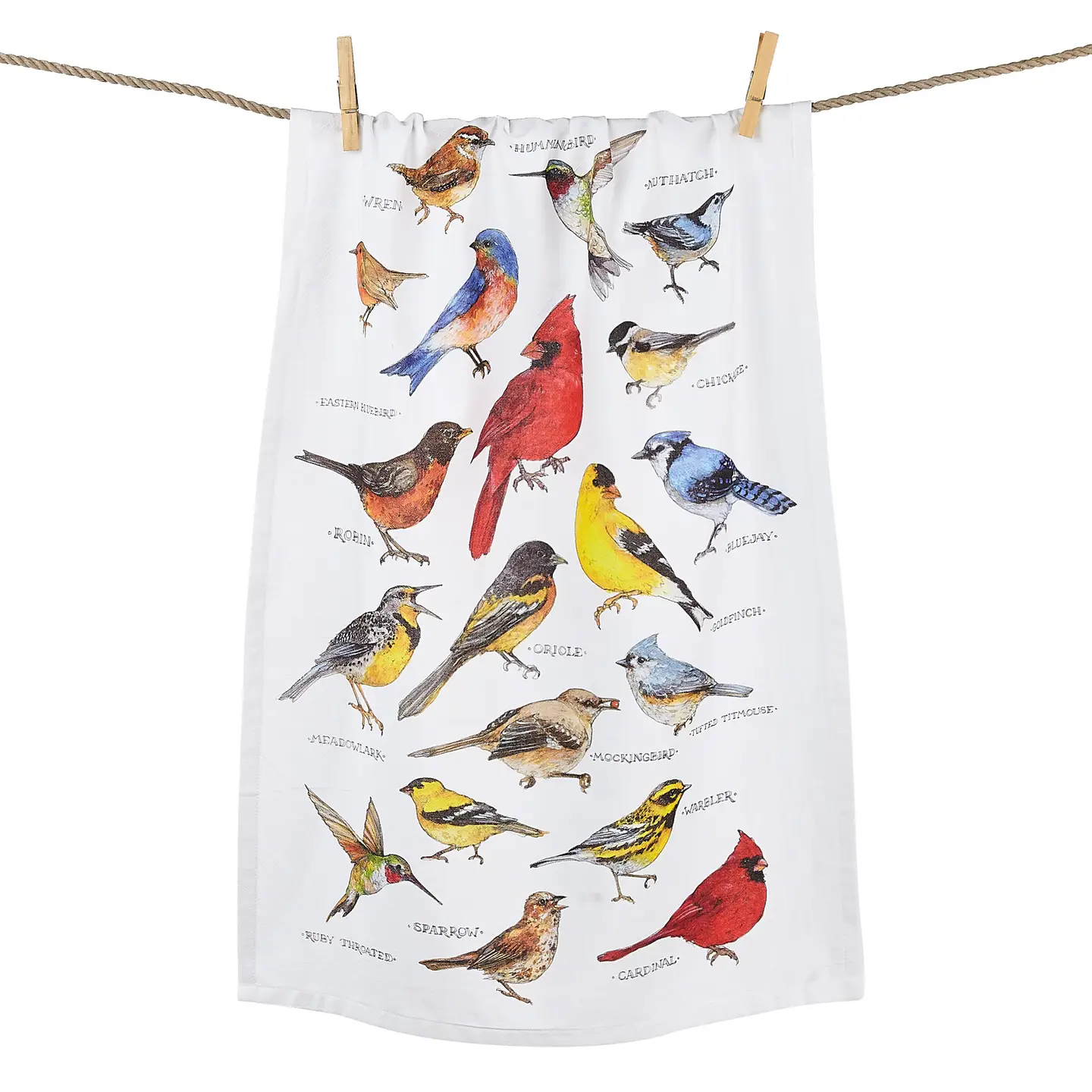 Field Guide Birds Kitchen Towel