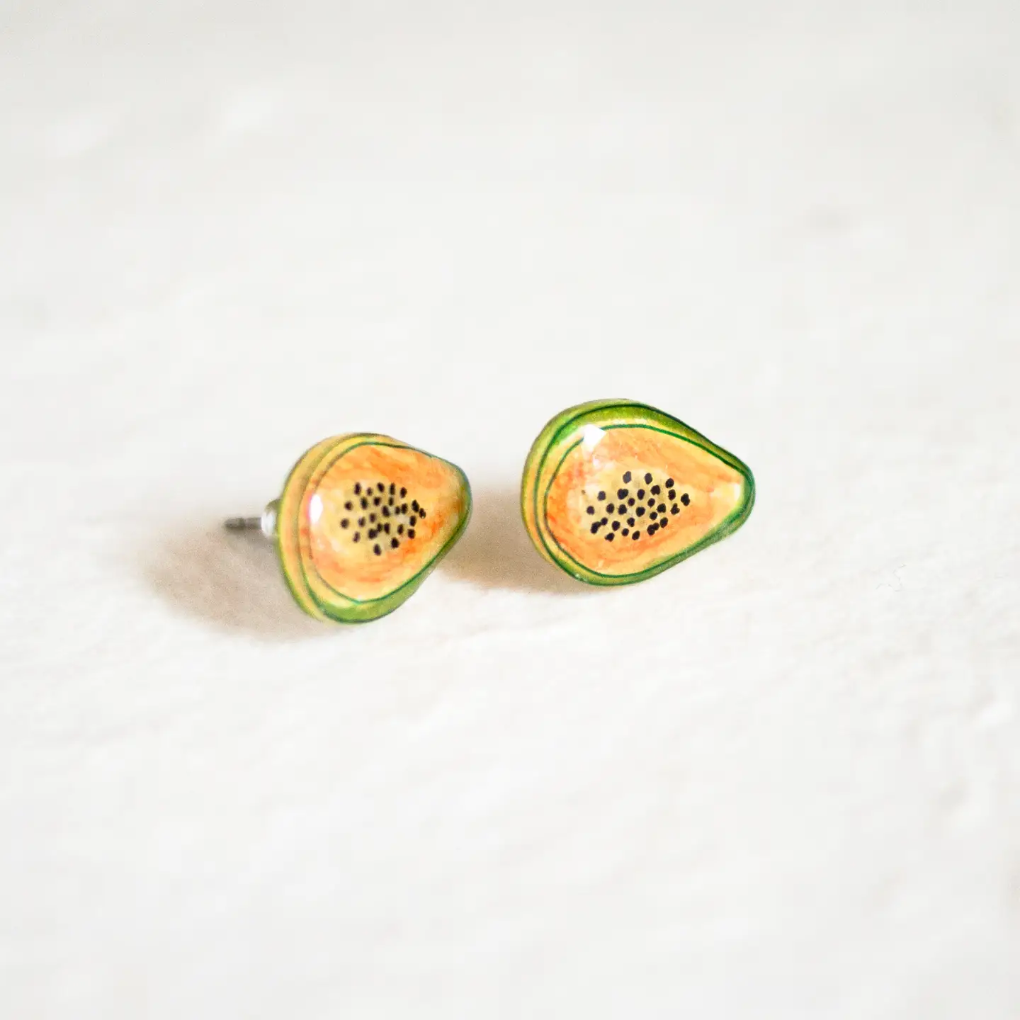 Papaya Stud Earrings