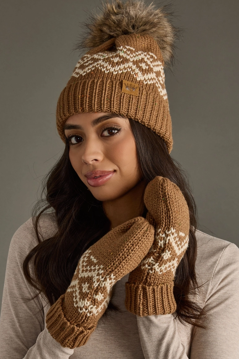 Brown & Speckled Pattered Hat