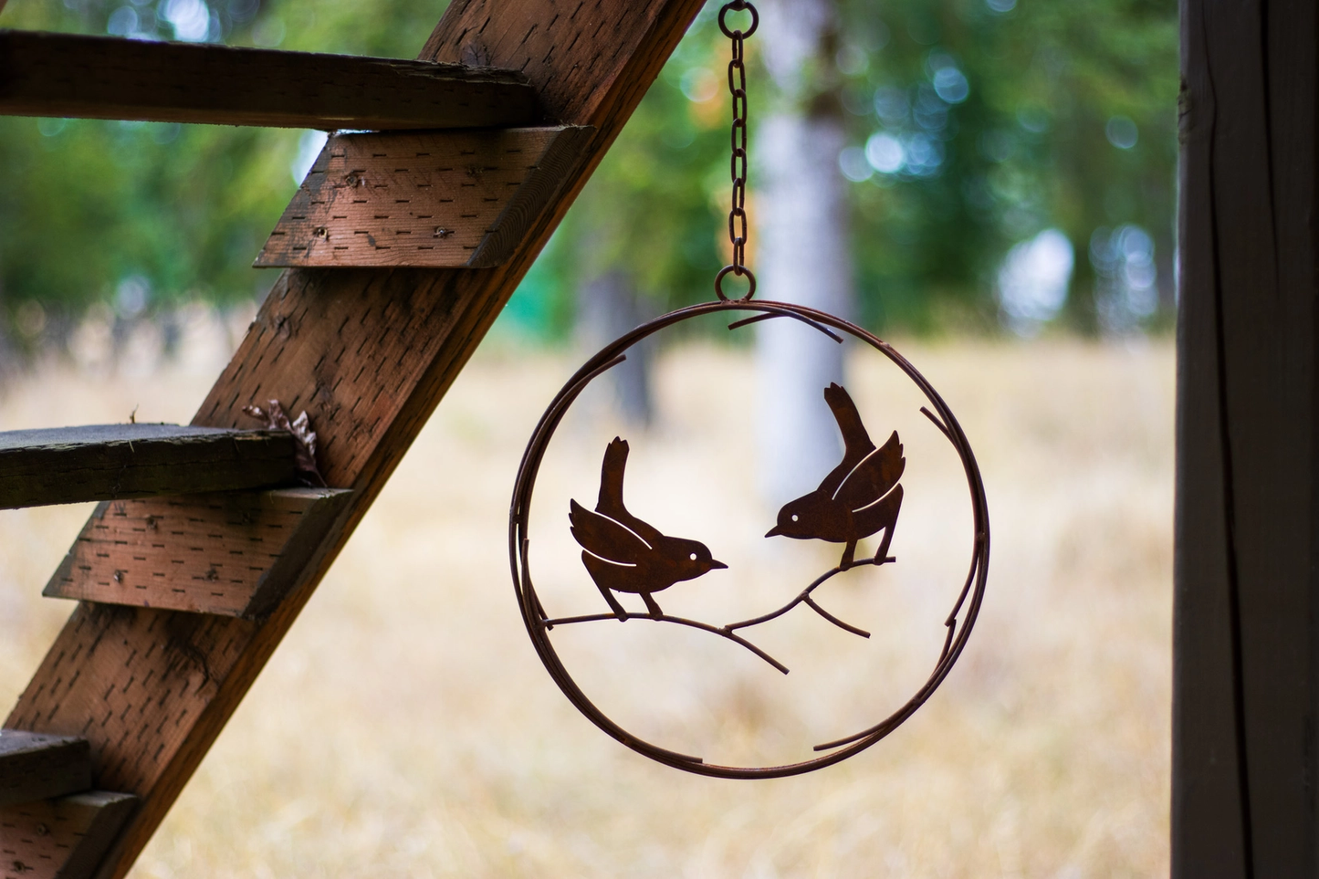 Two Birds on Wire Wreath