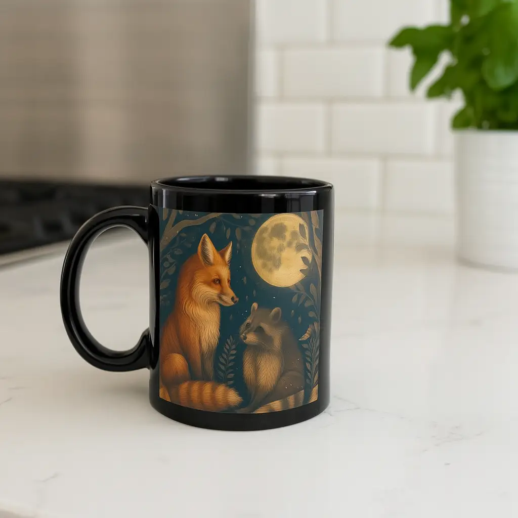 Woodland Fox & Raccoon Mug
