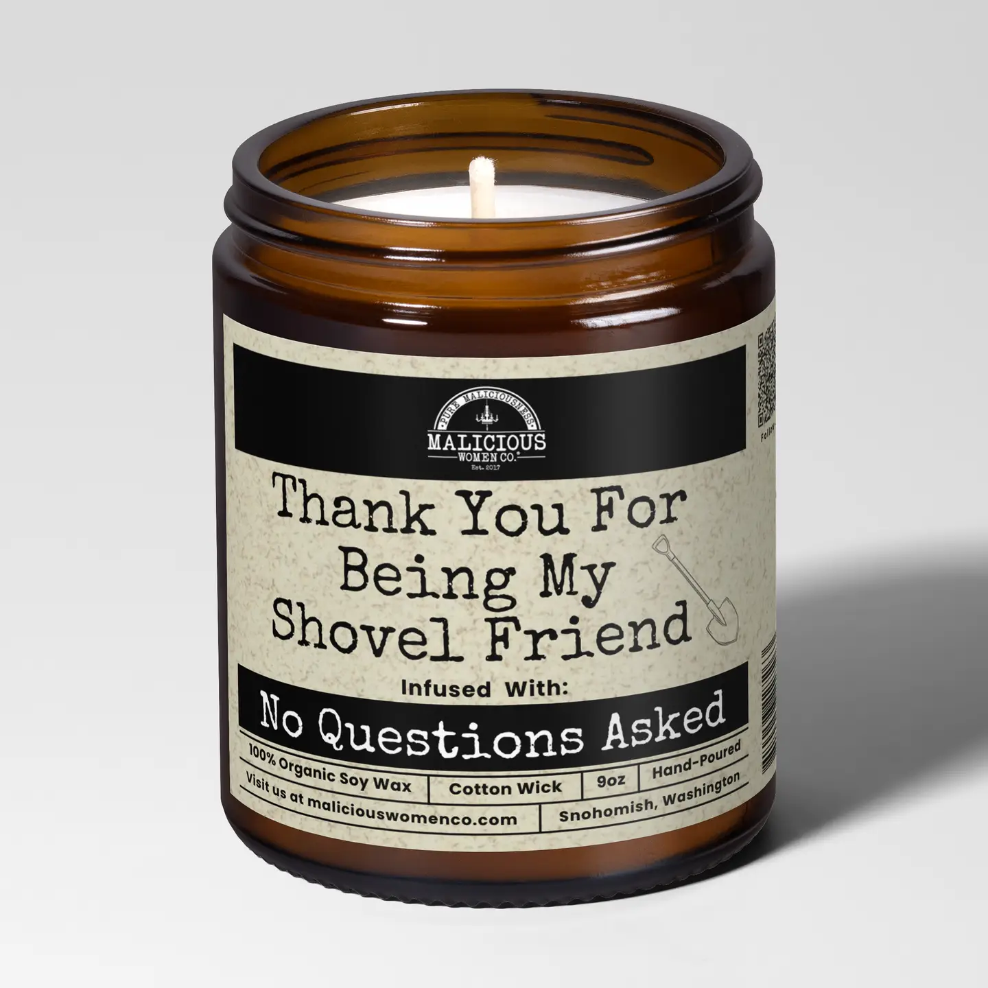 Thank You Friend Shovel Candle
