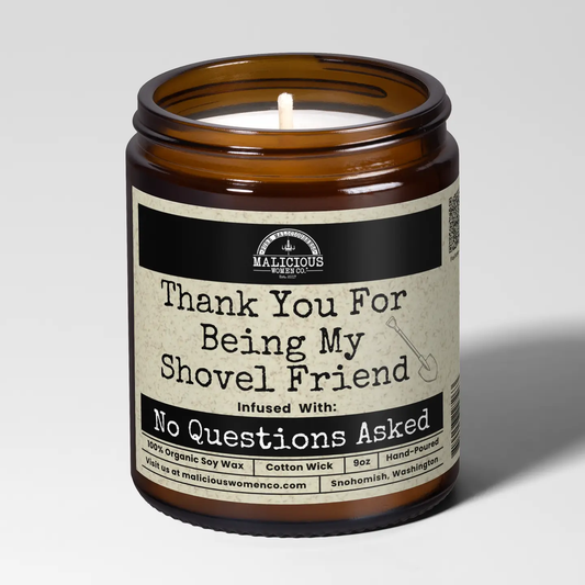 Thank You Friend Shovel Candle