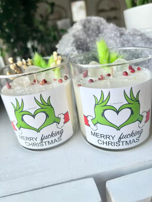 Grinch Holiday Candle