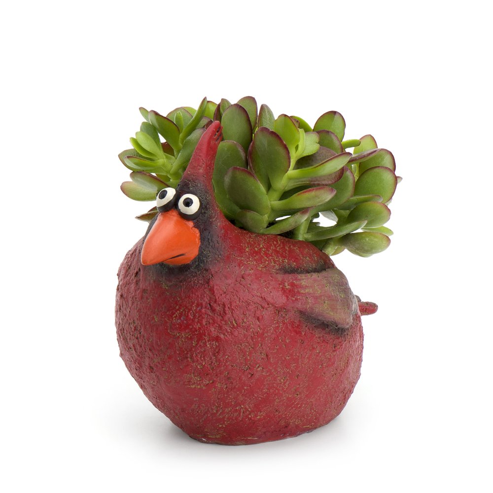 Cardinal Bird Planter