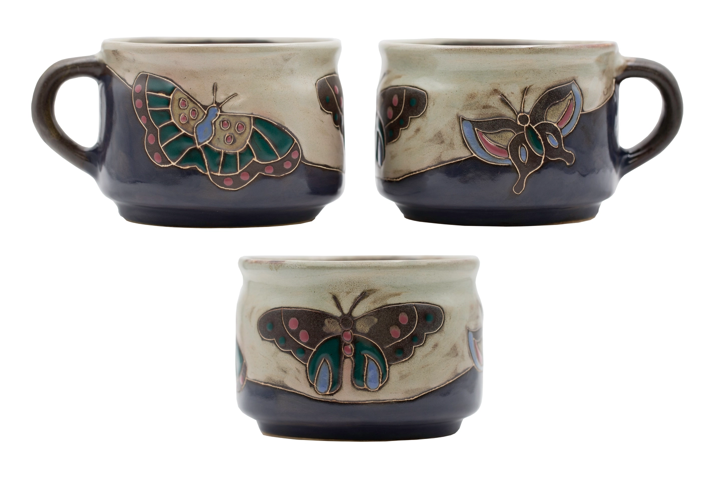 Stoneware Stackable Mug Butterflies