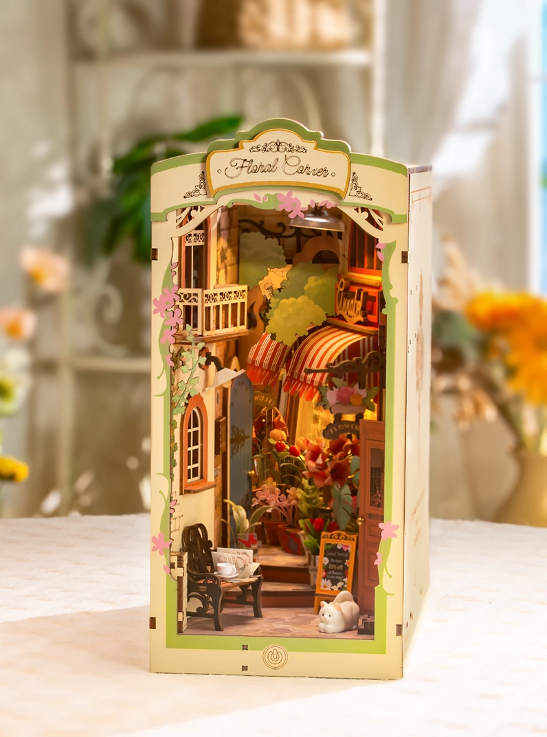 DIY Miniature Books Nook Kit: Floral Corner