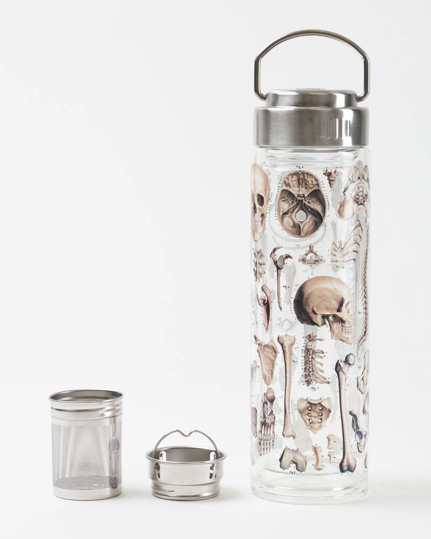 Skeleton Glass Tea Infuser Flask