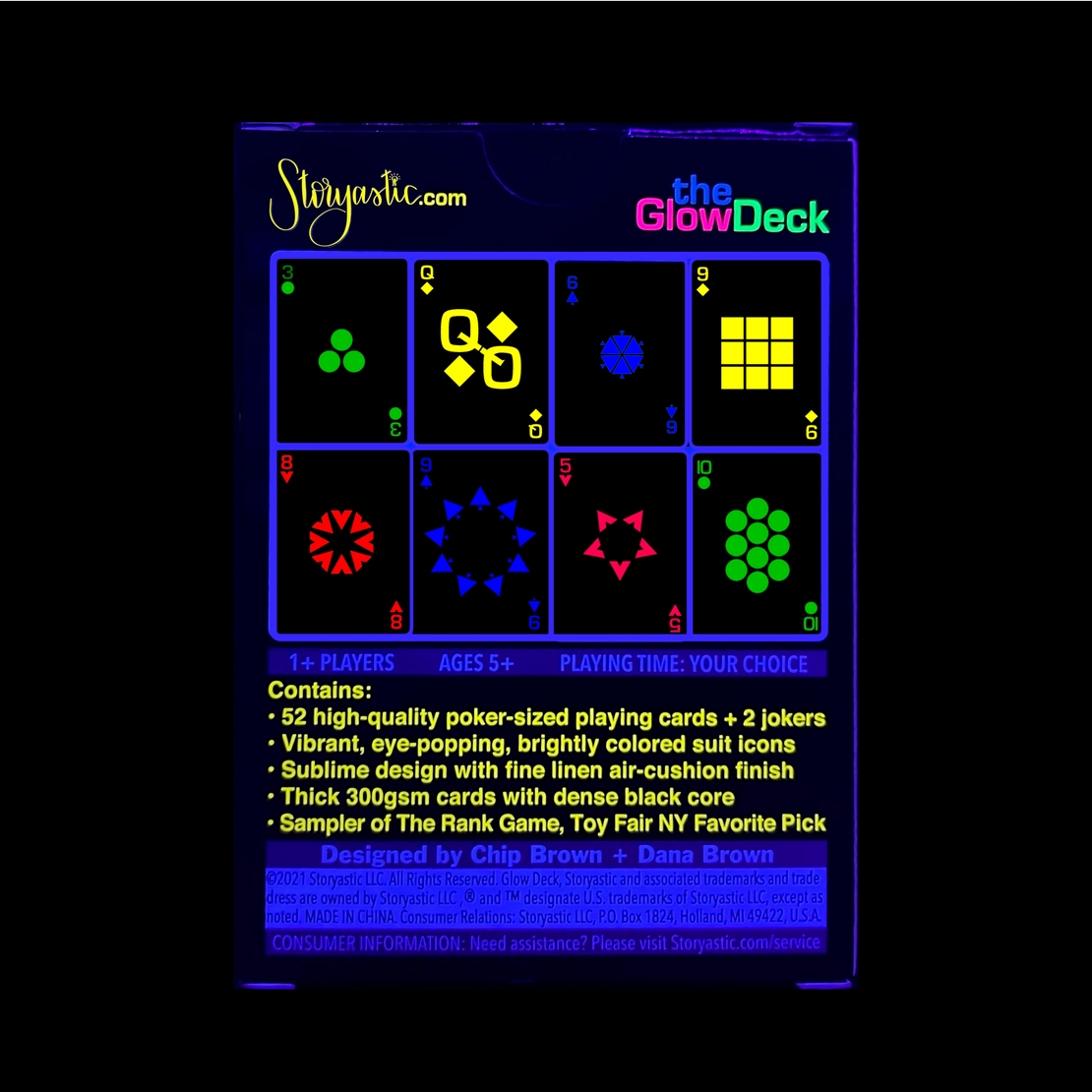 Glow Deck Fluorescent Cards