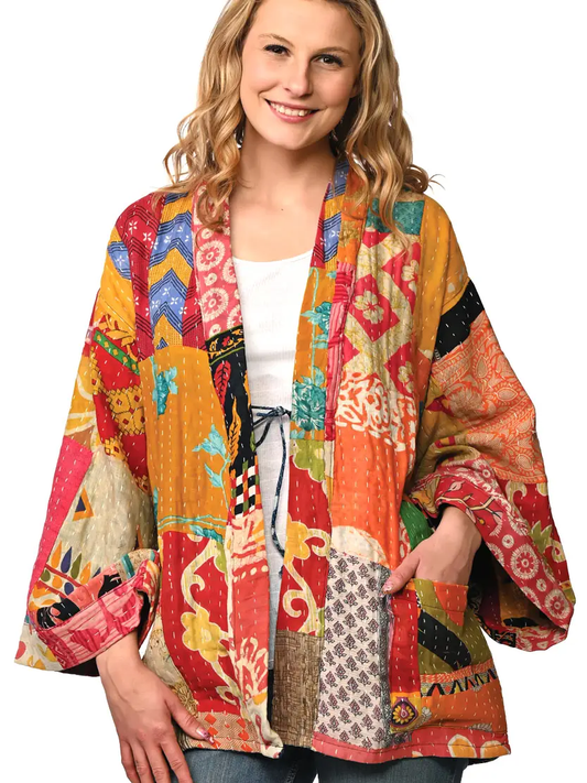 Reversible Kantha Kimono Jacket