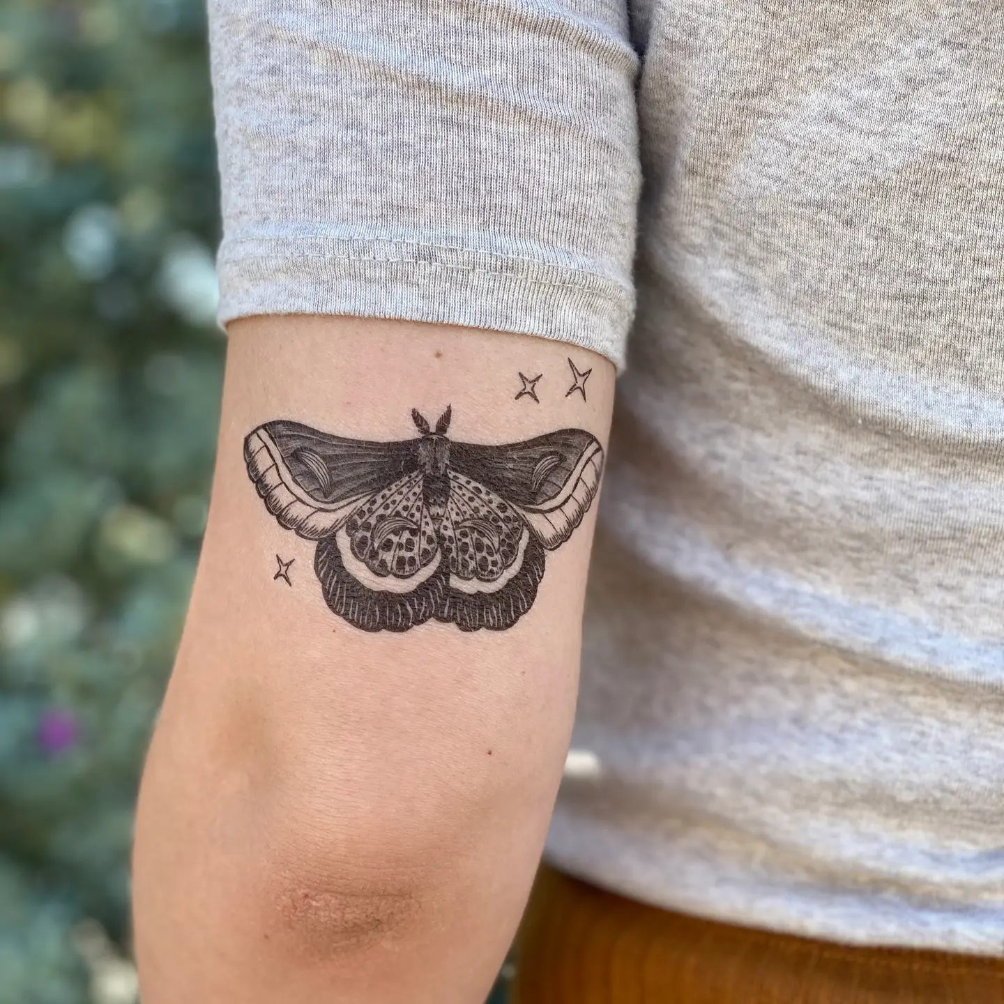 Night Moth Temporary Tattoo