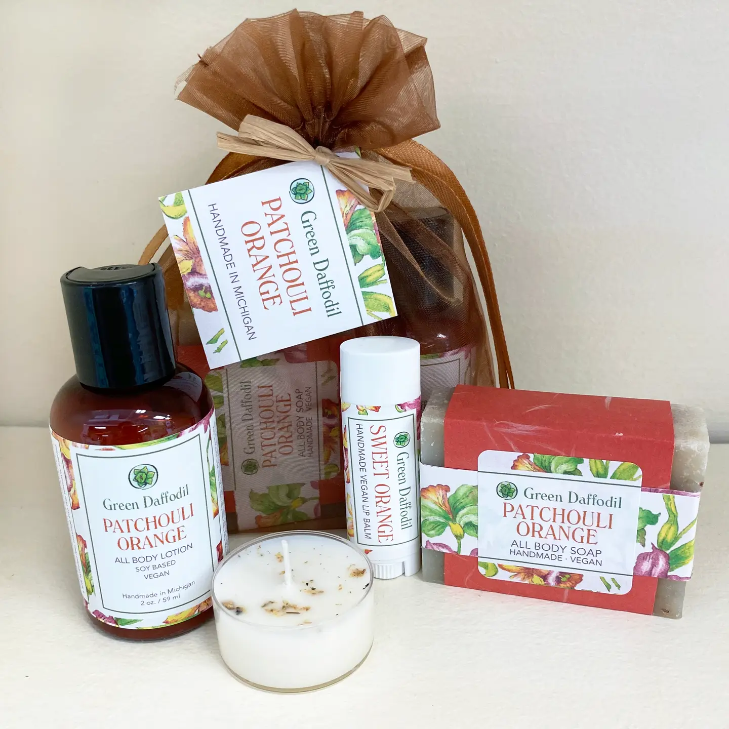 Patchouli Orange Gift Bag Set