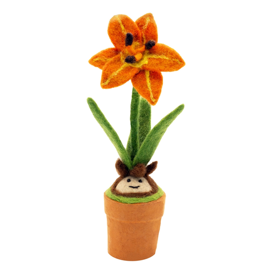 Day Lily Blossom Felt Potted Plant