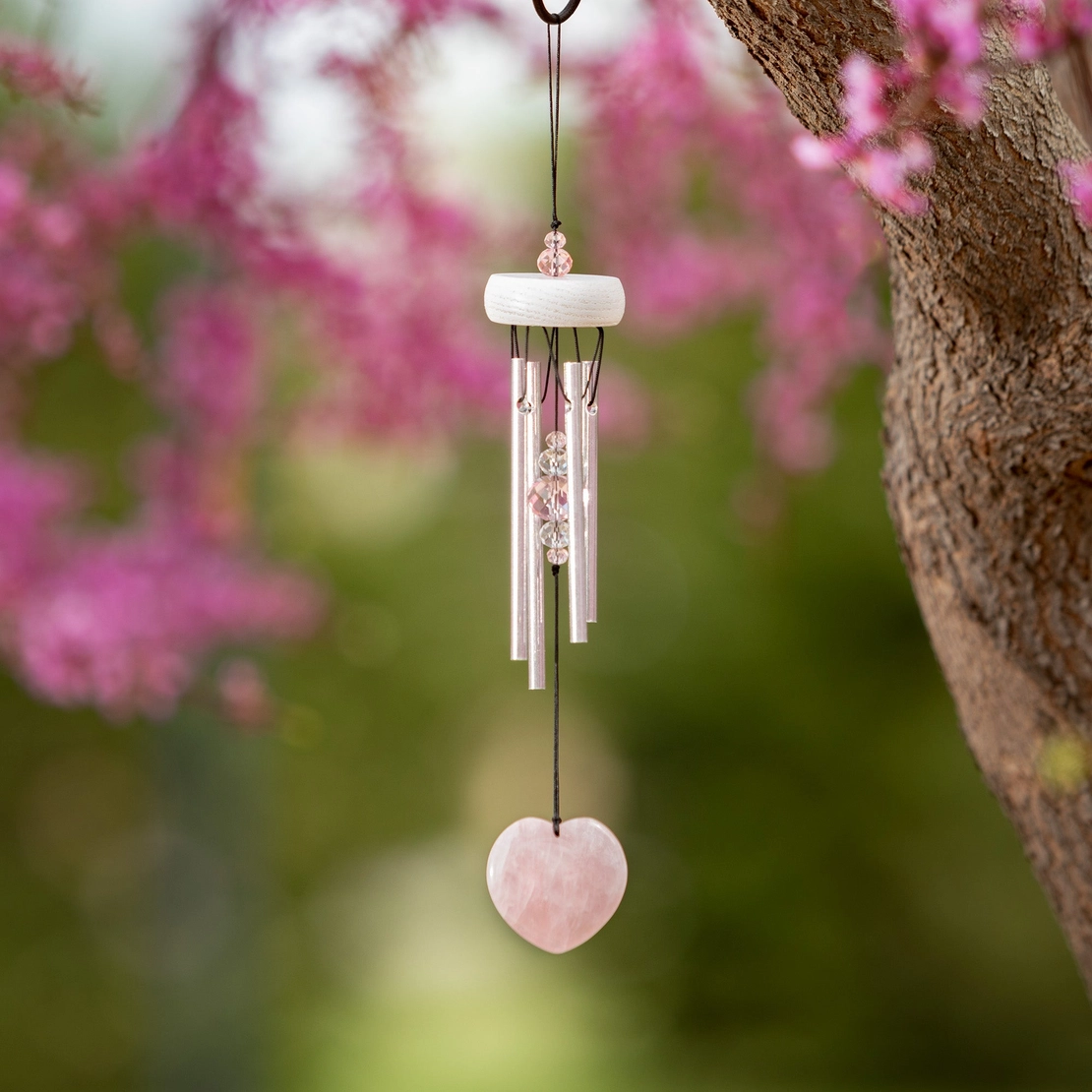Rose Quartz Heart Chime RQHC