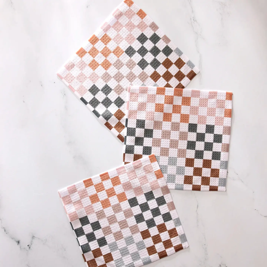 Geometry Dishcloth Pack: Autumn Checkers