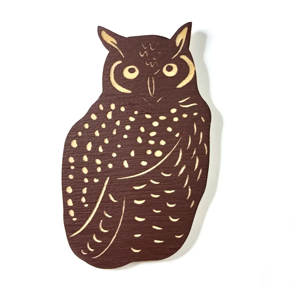 Wooden Bird Magnet