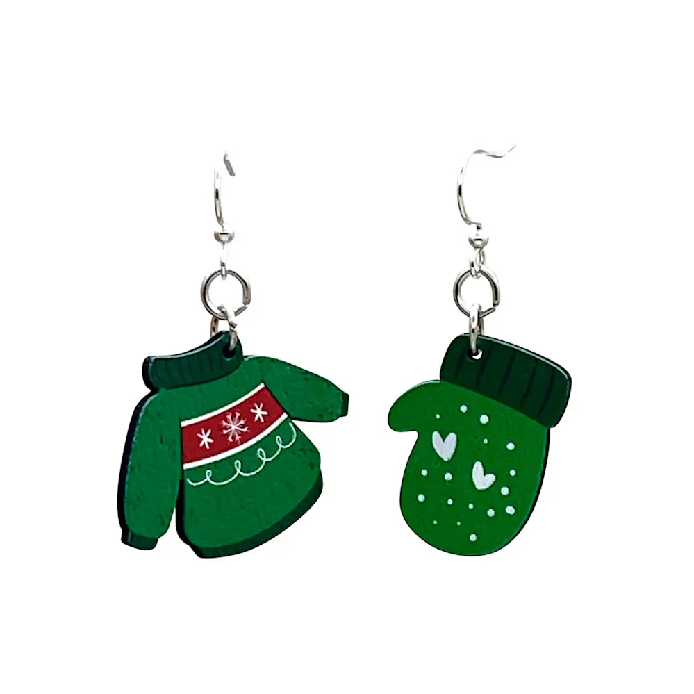 Christmas Sweater + Mitten Earrings