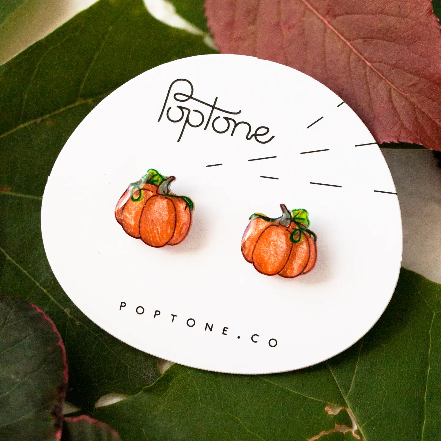 Cute Pumpkin Stud Earrings