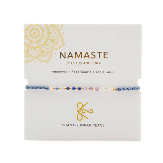Shanti Namaste Inner Peace Healing Bracelet 2mm
