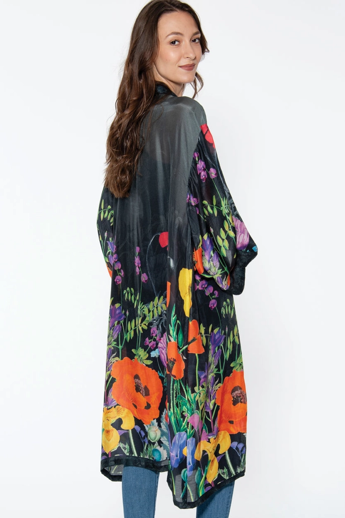 Mitali Kimono - Black Multi Floral