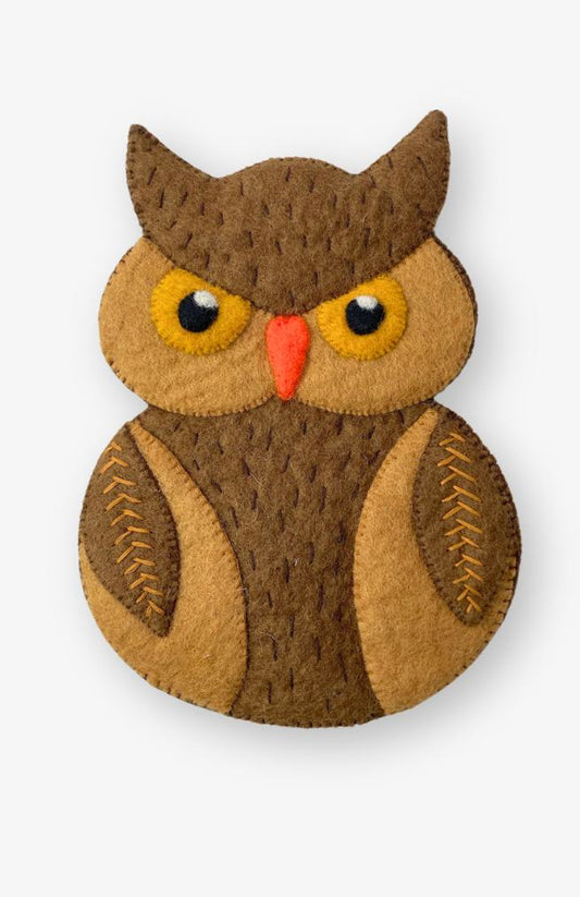 Owl Felted Wool Trivet