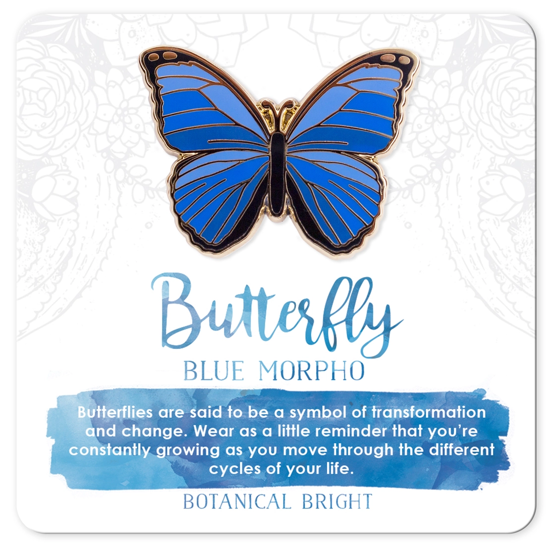 Blue Morpho Enamel Pin