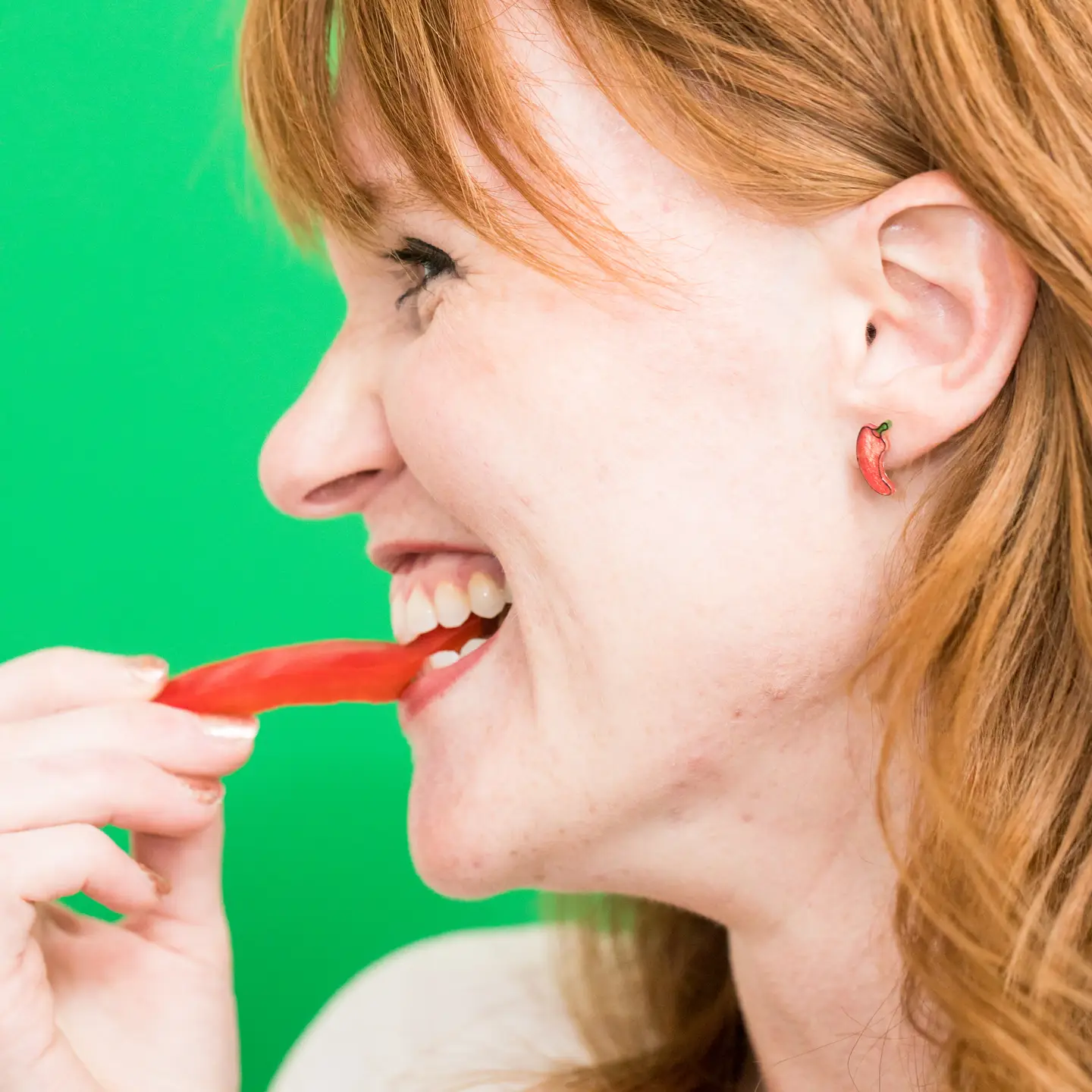 Red Chili Pepper Stud Earrings