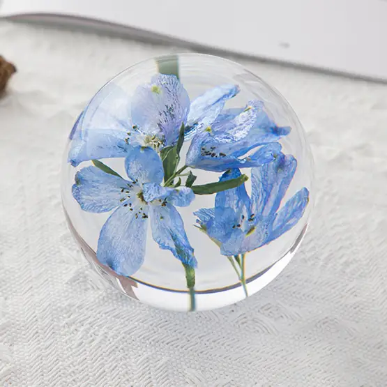 Natural Flower Glass Resin - Delphinium