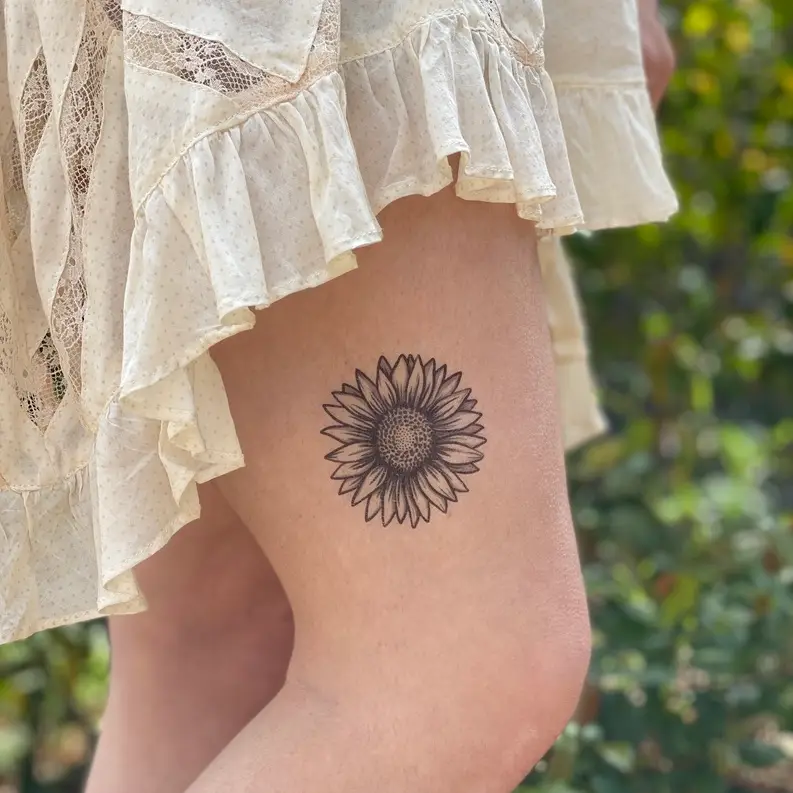 Sunflower Temporary Tattoo