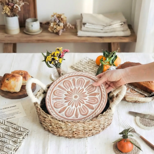 Breadwarmer Round Vintage Flower