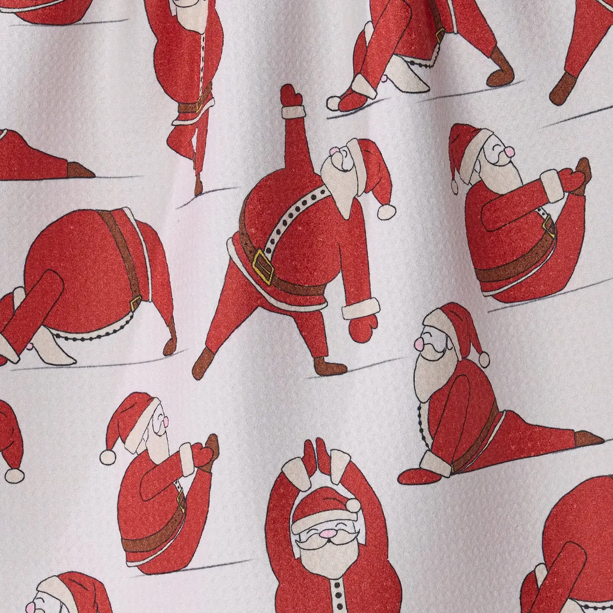 Geometry Tea Towel: Stretchy Santa
