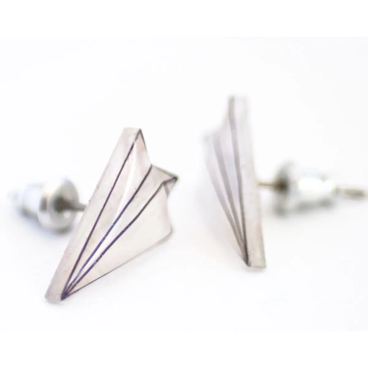 Paper Airplane Stud Earrings