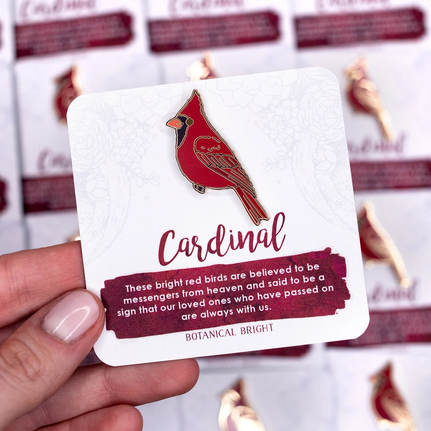 Cardinal Enamel Pin