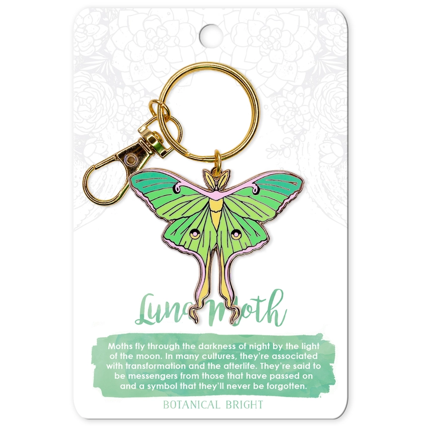 Luna Moth Keychain
