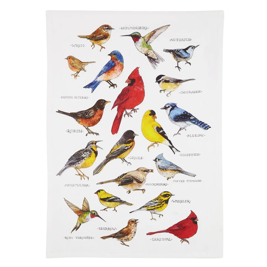 Field Guide Birds Kitchen Towel