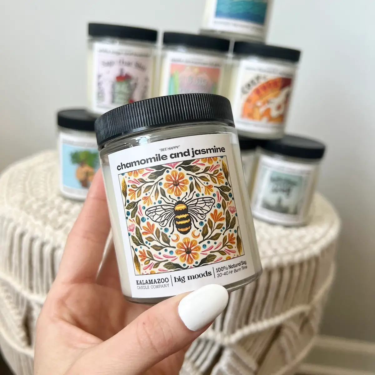 Bee Happy Chamomile + Jasmine Candle