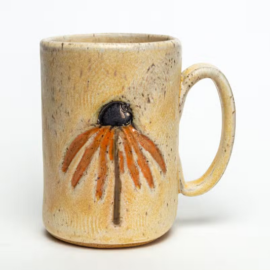 Ceramic Mug Coneflower Orange