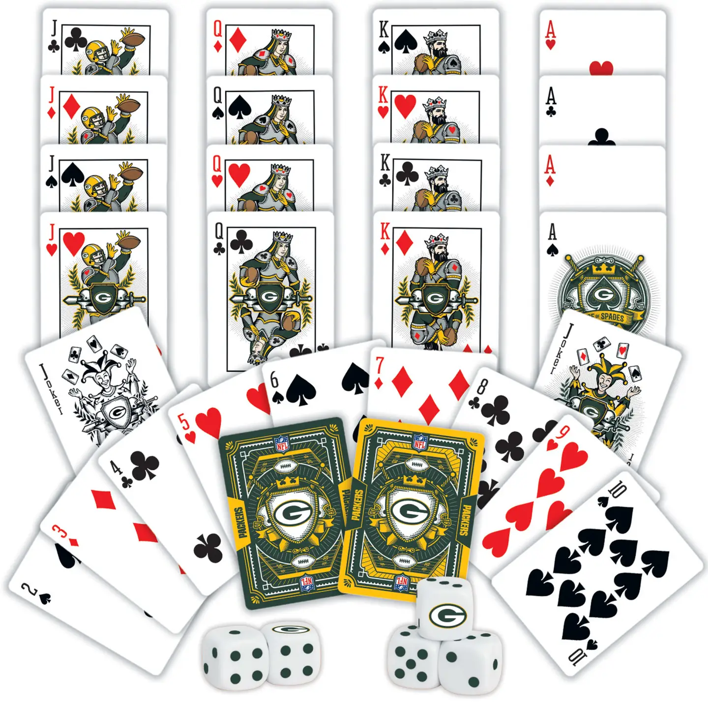 Green Bay Packers Playing Cards + Dice Set